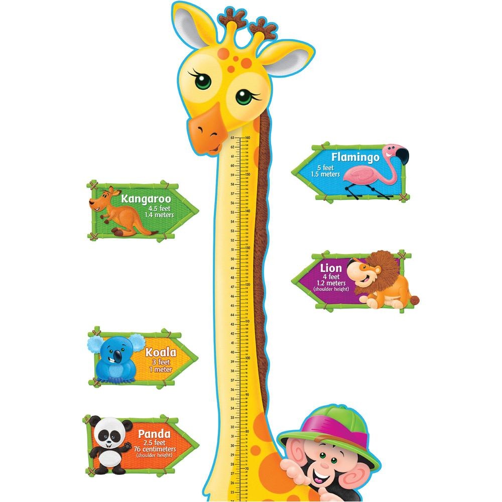 Trend Giraffe Growth Chart Bulletin Board Set 6 ft T8176