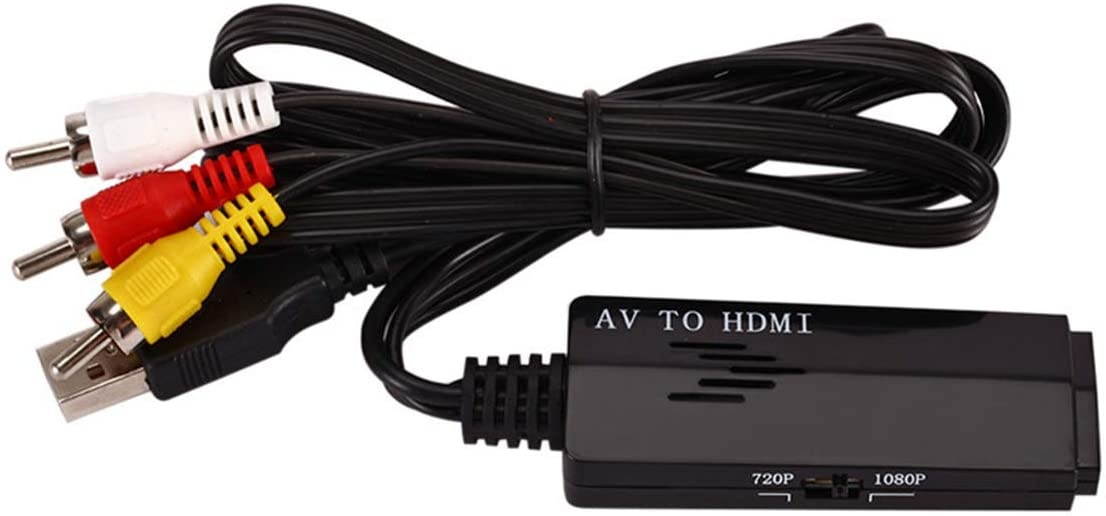 SOONHUA AV to HDMI Converter with 720P 1080P Video Converter Adapter for Portable AV to HDMI