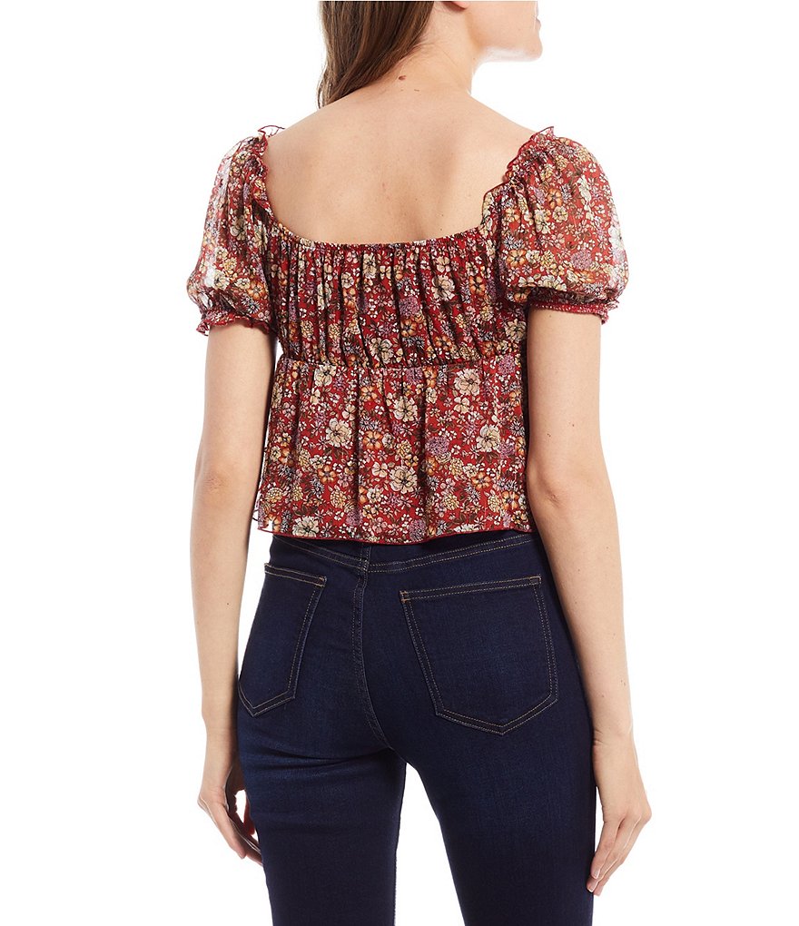 Evolutionary Cap-Sleeve Scoop-Neck Crochet Trim Top