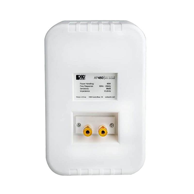 3Way Outdoor Patio 4quot Speaker Indoor Outdoor Stereo Pair White AP450