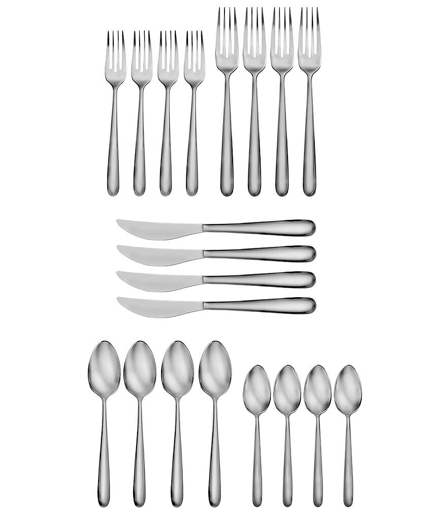 Lenox Sculpt Modern 65-Piece Stainless Steel Flatware Set