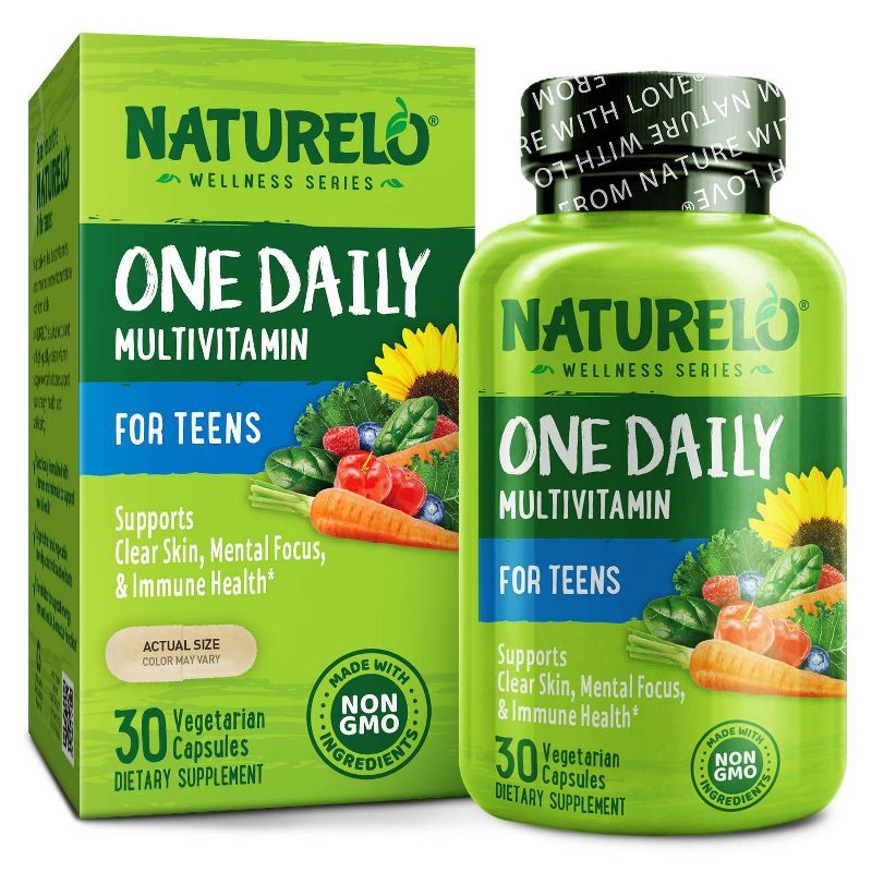 Naturelo Teen Boys & Girls Daily Multivitamin Capsules - 30ct