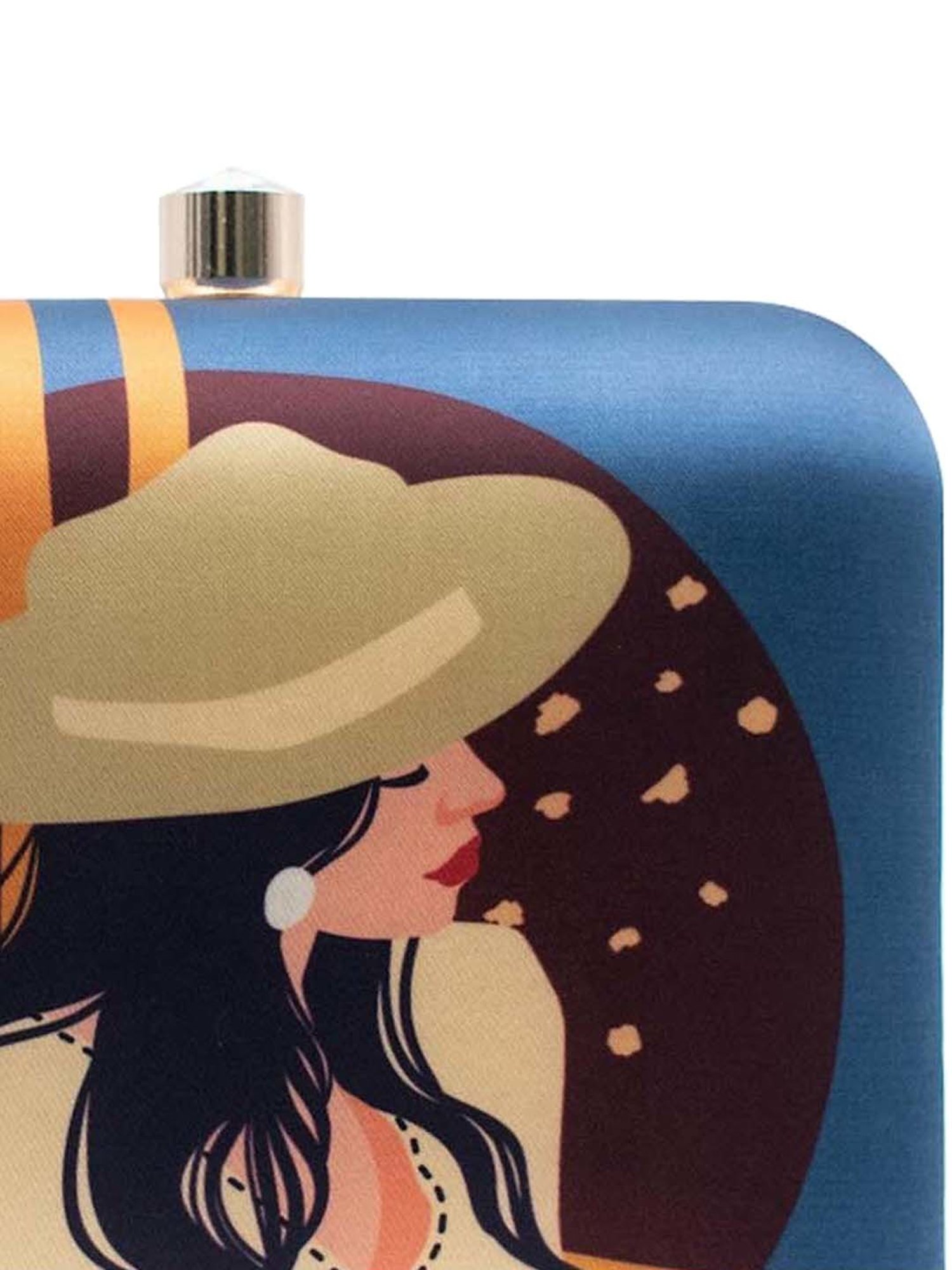 Sugarcrush Blue Printed Clutch