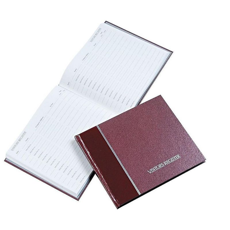 National Visitor Register Book Burgundy Hardcover 128 Pages 8 1/2 x 9 7/8 57803