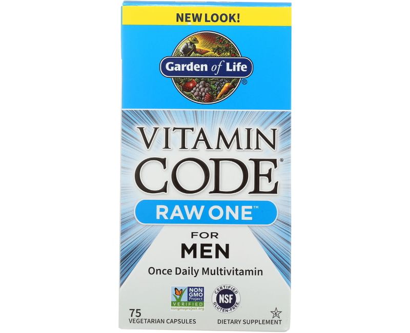 Garden of Life Multivitamins Vitamin Code Raw One for Men Capsule 75ct.