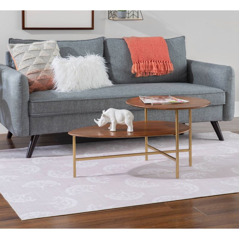 Charmane 2 Tier Coffee Table Gold - Powell Company