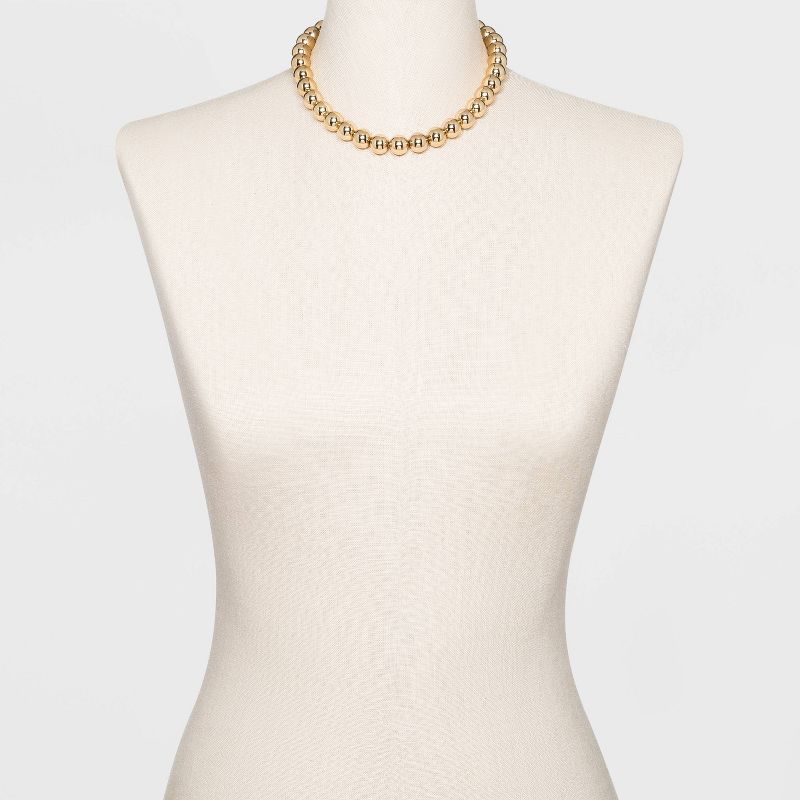 SUGARFIX by BaubleBar Gold Bead Statement Necklace - Gold
