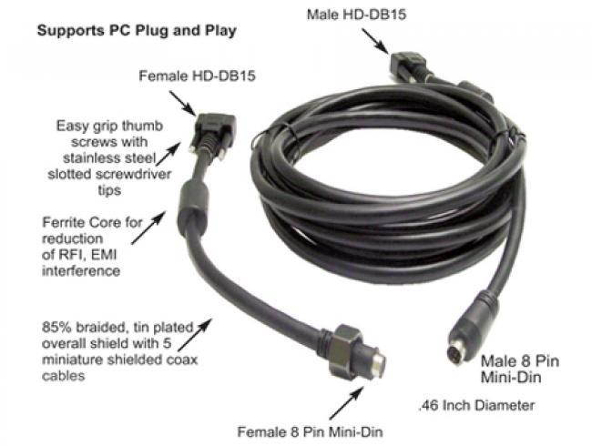 Calrad Electronics 55-614-EI-75PP Easy Install HDTV Cable 75FT