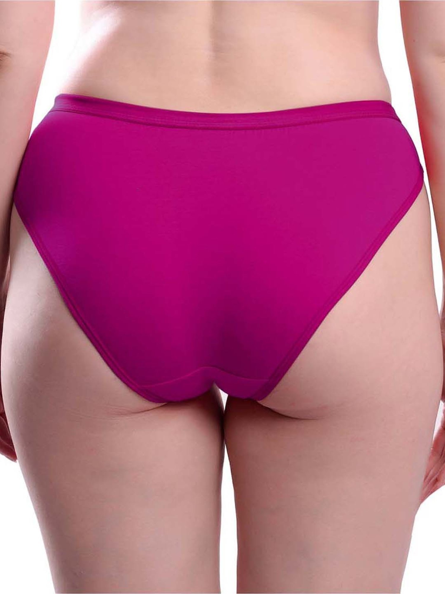 AROUSY Purple & Maroon Cotton Bikini Panties - Pack Of 5