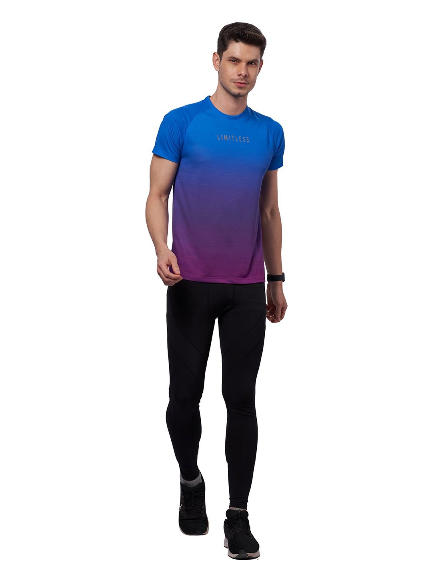 DOMIN8 Men Digital Print Training T-Shirt