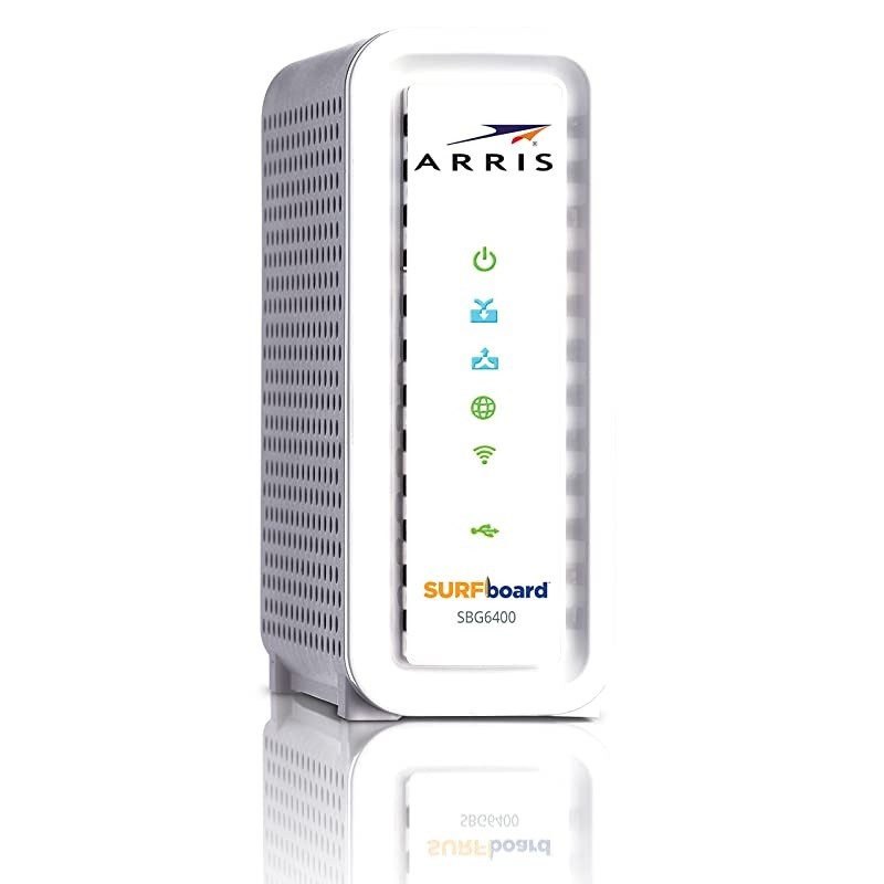 SURFboard SBG6400 8x4 DOCSIS 3.0 Cable Modem / N300 Wi-Fi Router-Retail Packaging-White