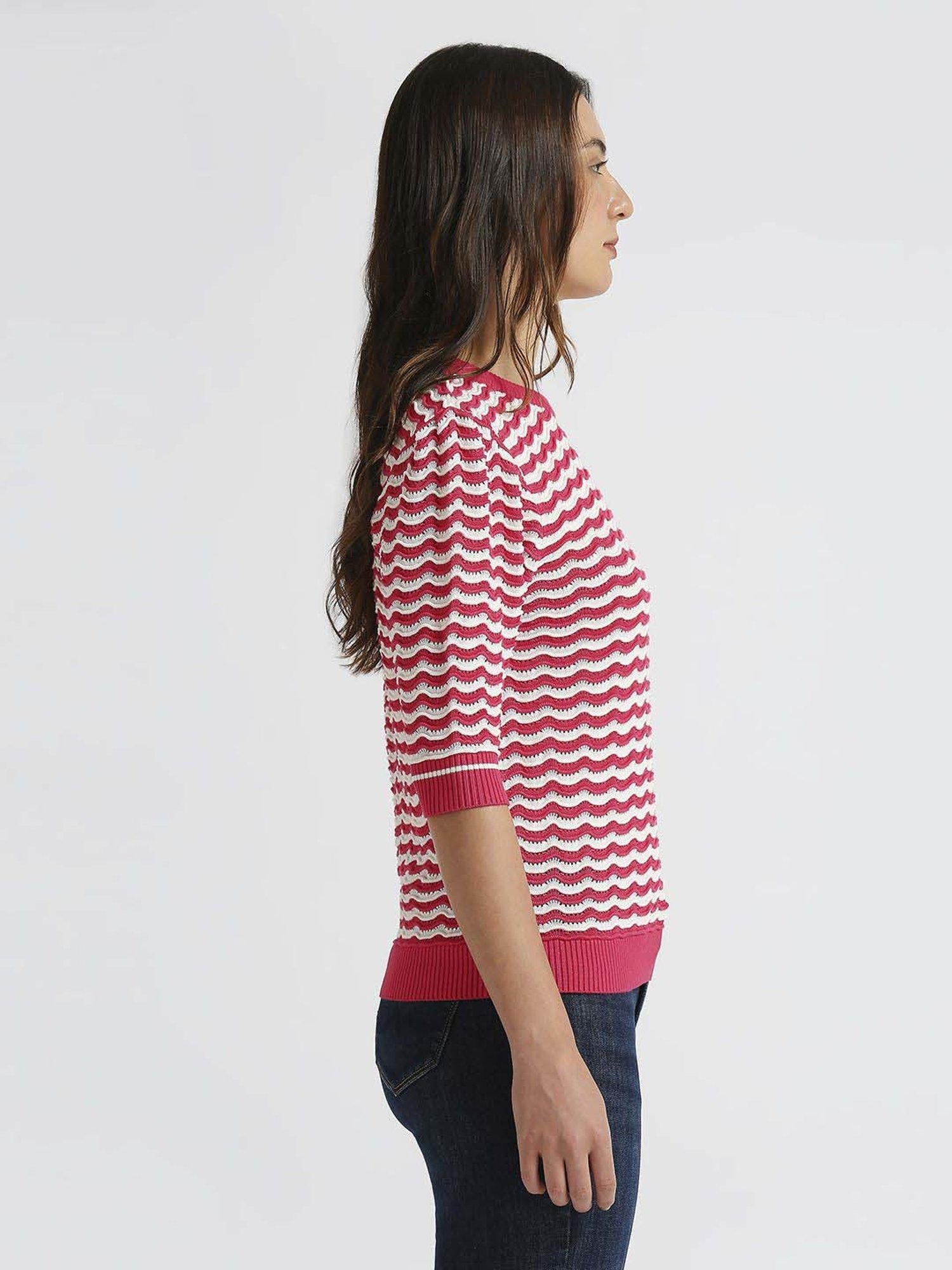 Pepe Jeans Pink Self Pattern Top