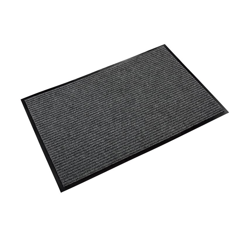 3'x10' Rectangle Solid Floor Mat Gray - Crown