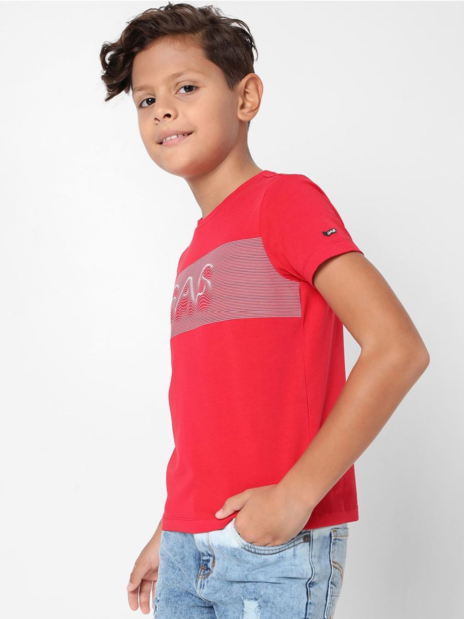 Gas Boys Red Printed T-Shirt