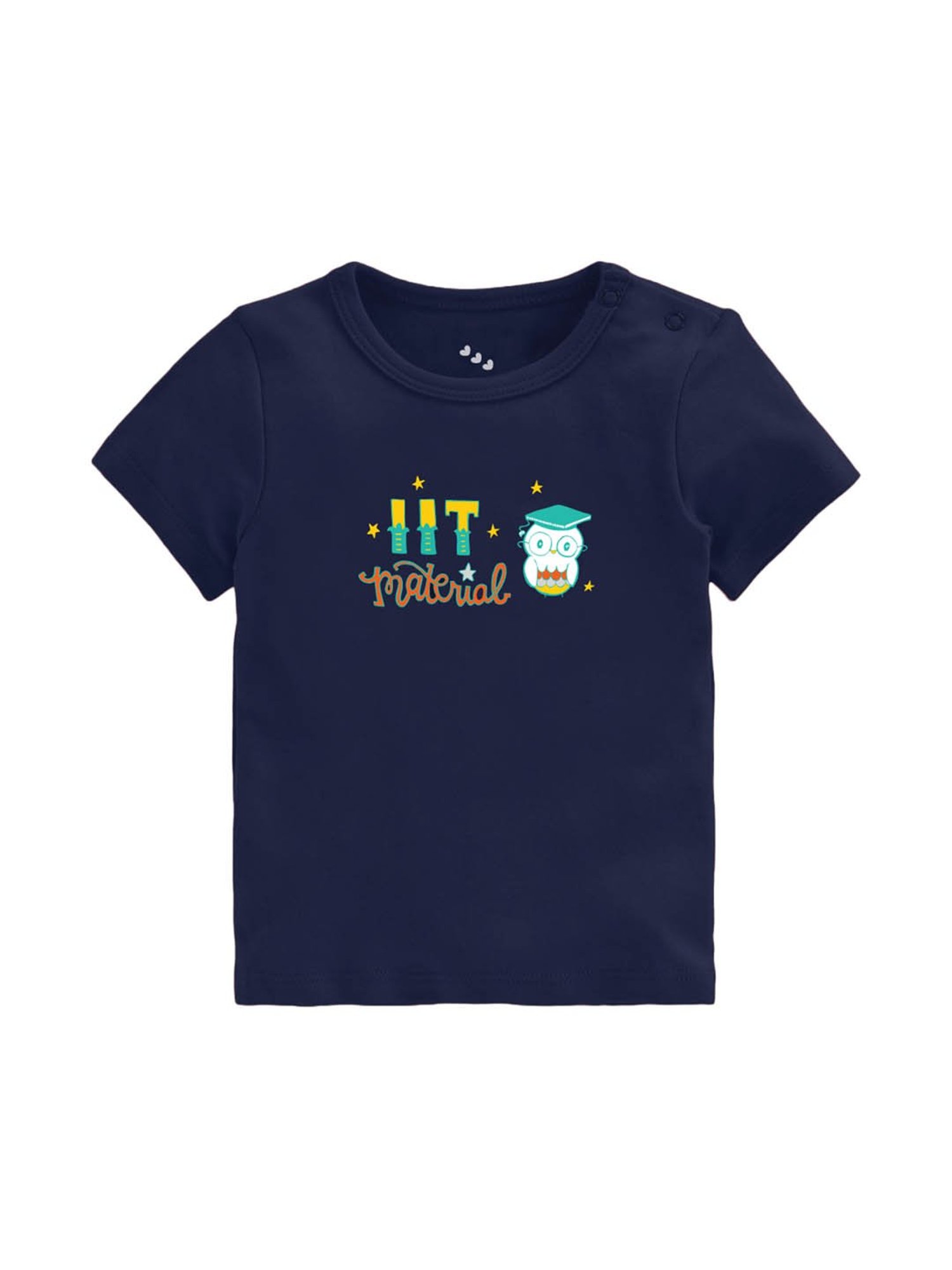 Zeezeezoo Kids Navy Blue IIT Material Printed T-shirt