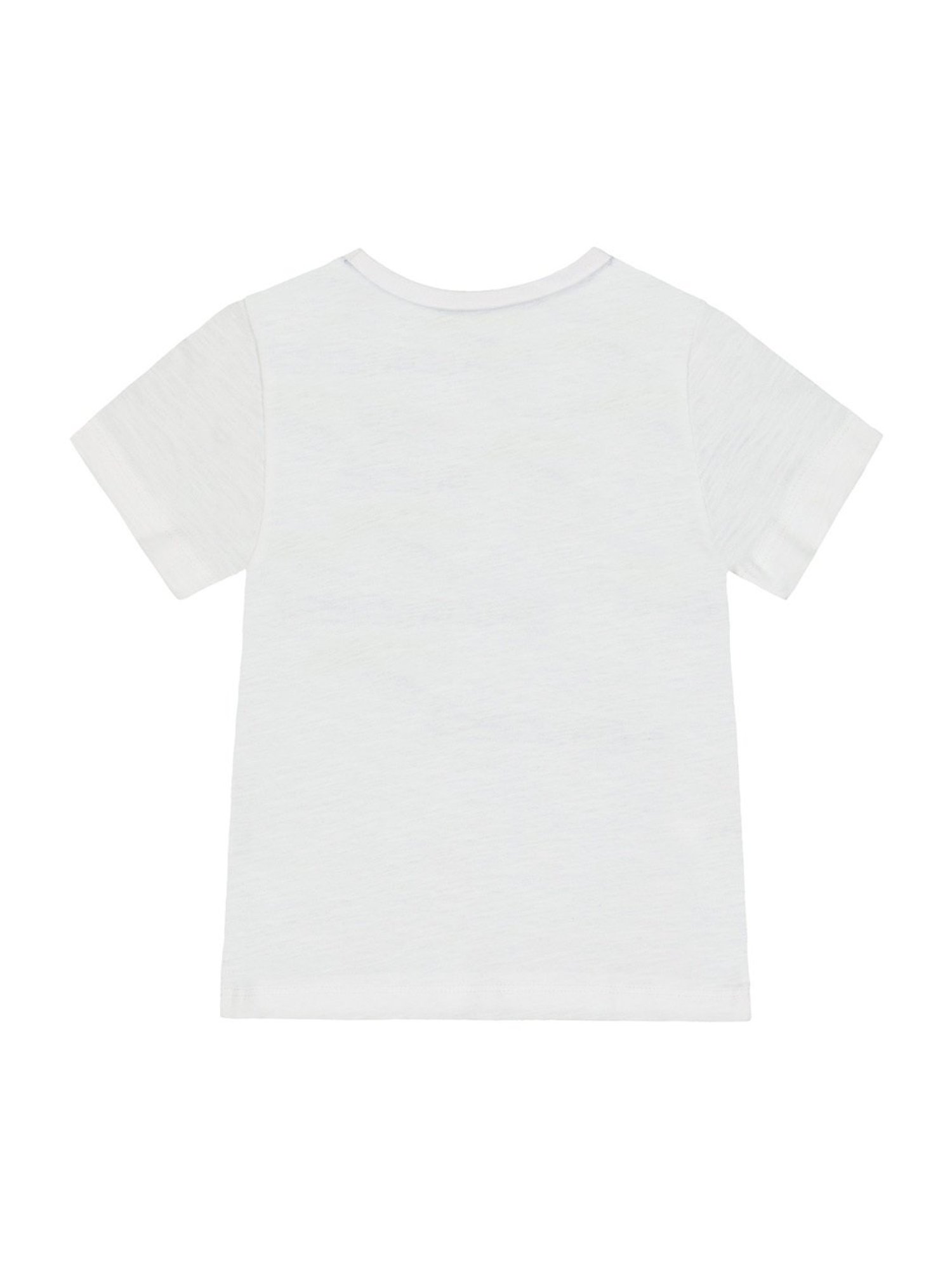 Mothercare Boys White Cotton Printed T-Shirt