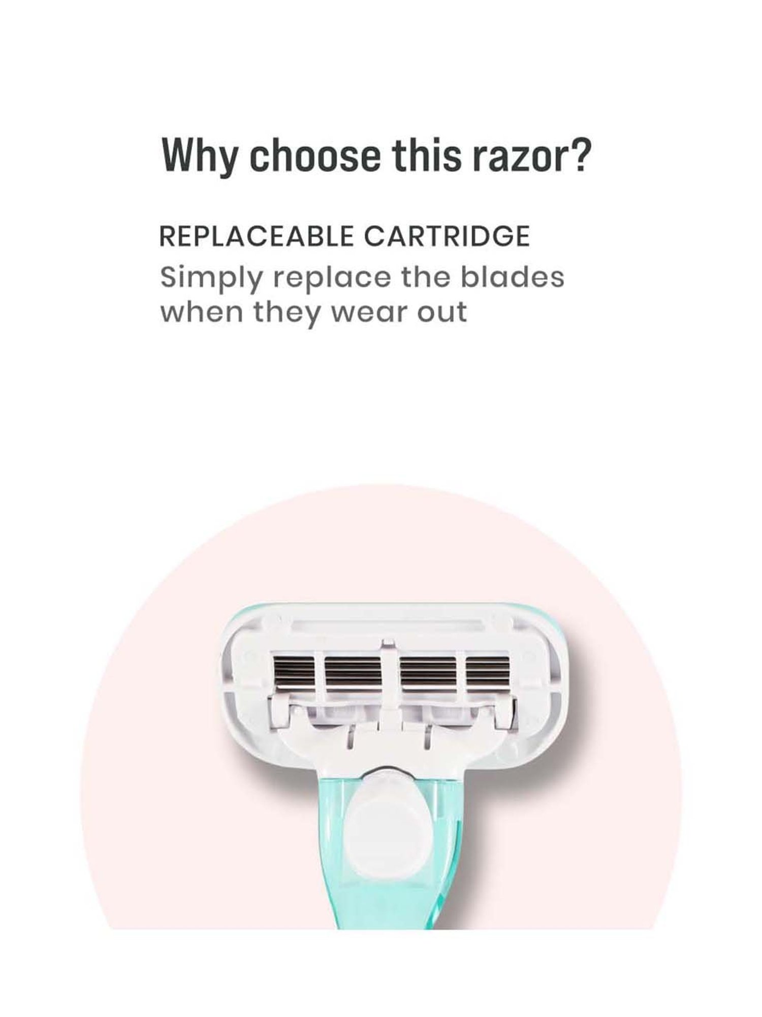 Sirona 4 Blades Body Razor with Replaceable Head - 1 Pc