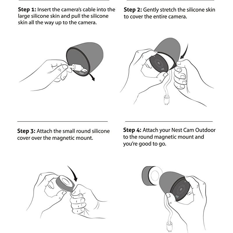 Silicone Skins for Nest Cam Outdoor Security Camera &ndash; Protect and Camouflage Your Nest Cam Outdoor with These UV Light- and Weather Resistant Silicone Skins (1 Pack, Beige)