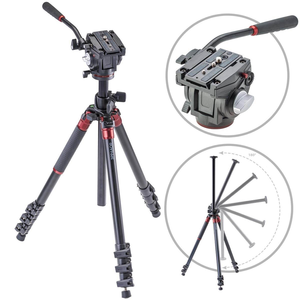 3Pod Orbit 4 Section Tripod with Q3 Fluid Video Head, Aluminum #3P-P4AOR-K4