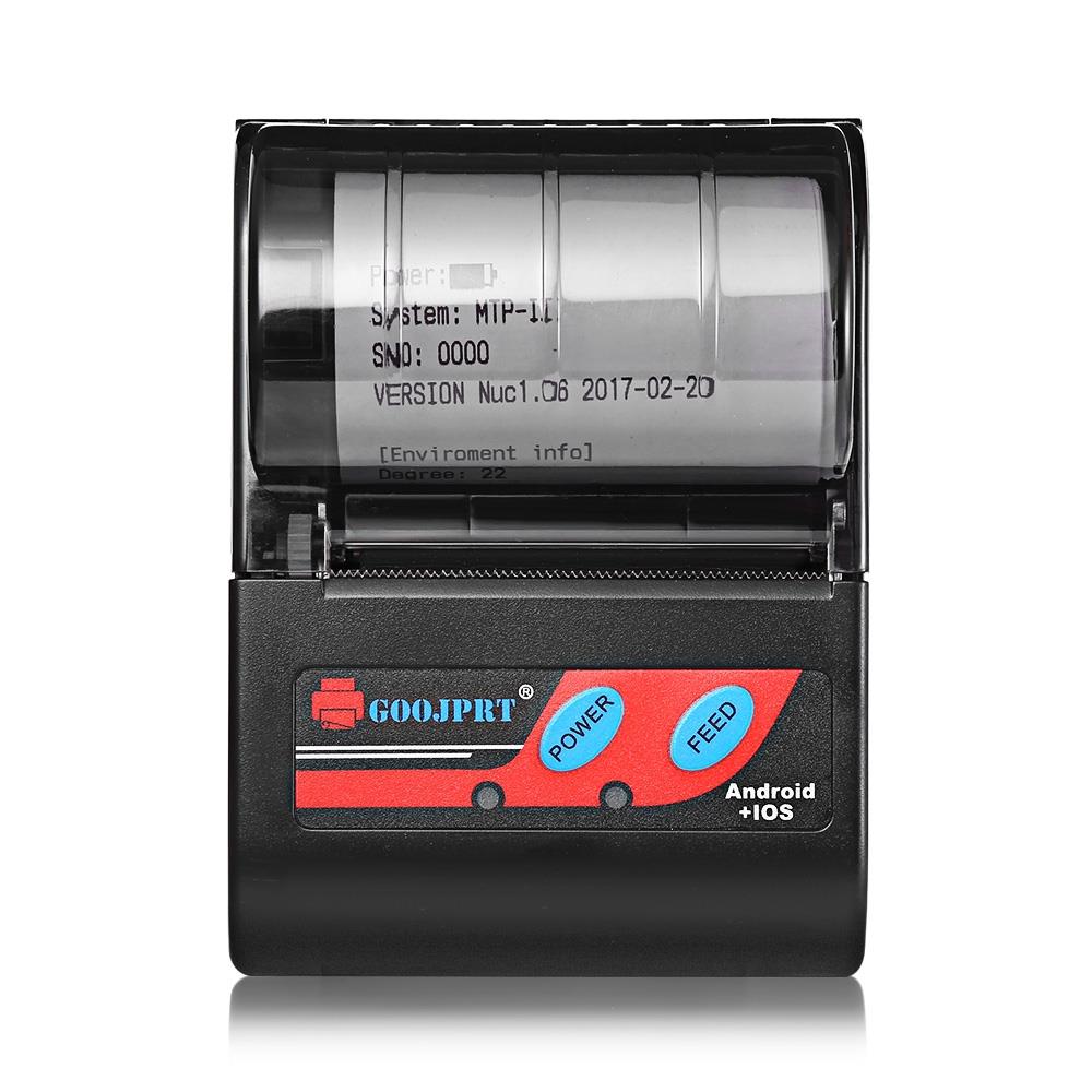 GOOJPRT MTP - II 58MM Bluetooth Thermal Printer Portable Wireless Receipt Machine for Windows Android iOS
