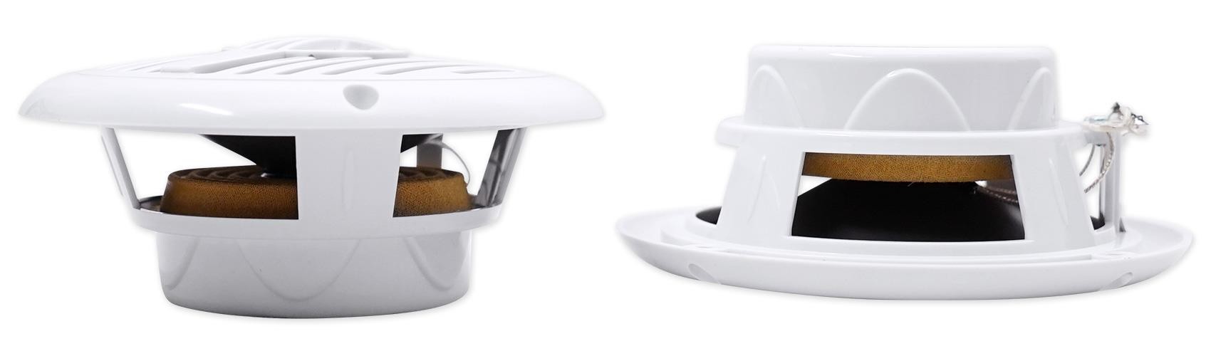 Pair Rockville MS525W 5.25" 400 Watt Waterproof Hot Tub Speakers In White