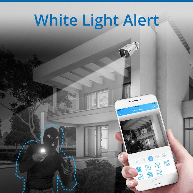 SANNCE 4-Channel 5MP XPoE Network Video Security System with Smart IR LEDs &mdash;2TB