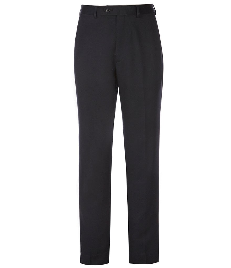 Hart Schaffner Marx Plaid Flat-Front Trouser Pants