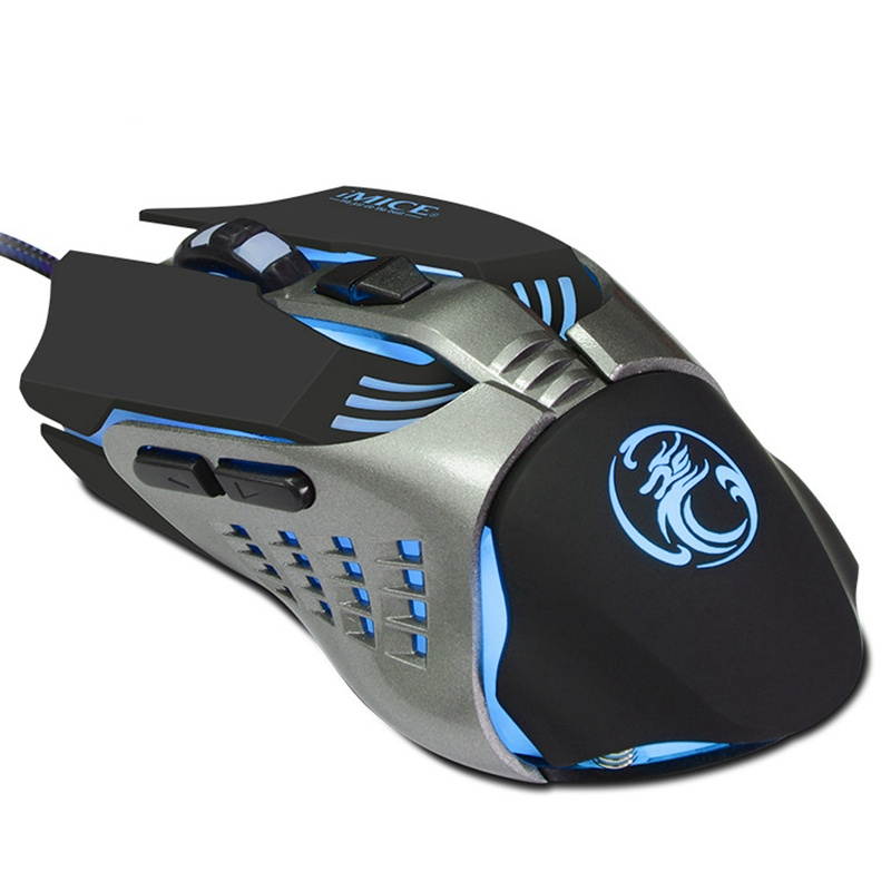 IMICE Professional Game Wired Mouse 3200DPI Optical Macro Programmable 7 Buttons Gaming Mouse Gamer LED Backlight Breath Computer Mice