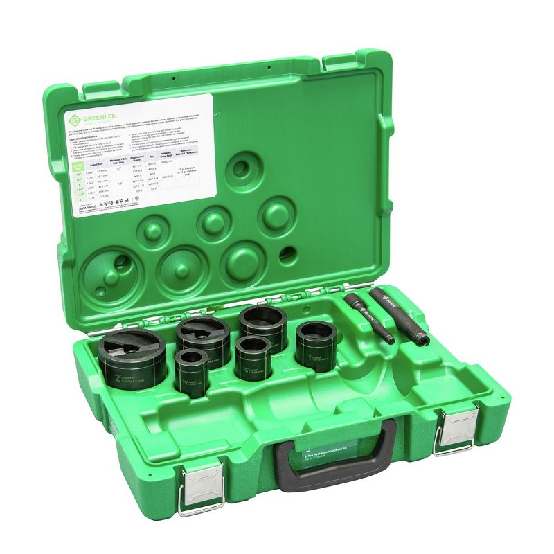 Greenlee KCC2-QD 8-Piece Slug-Buster 1/2 in. - 2 in. Knockout Set
