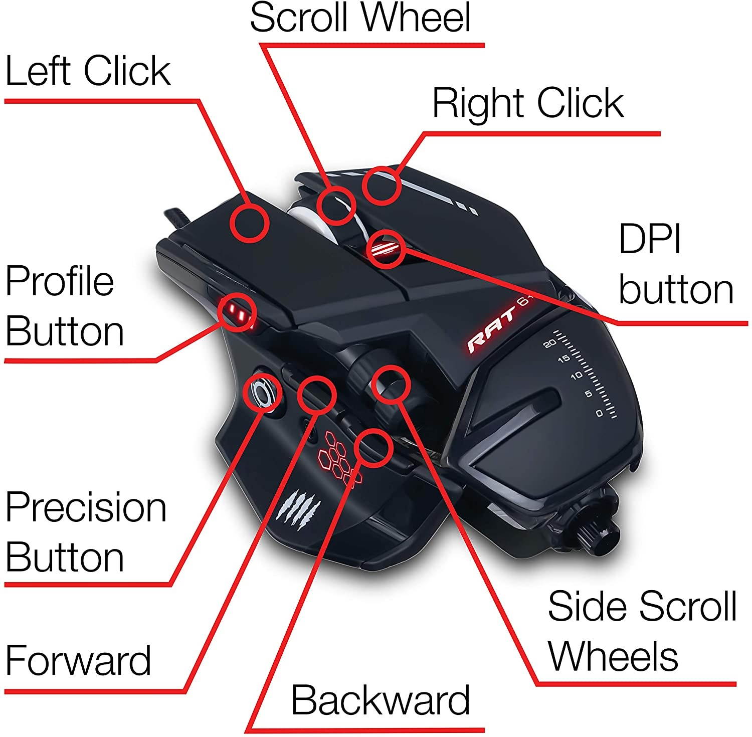 Mad Catz The Authentic R.A.T. 6+ Optical Gaming Mouse