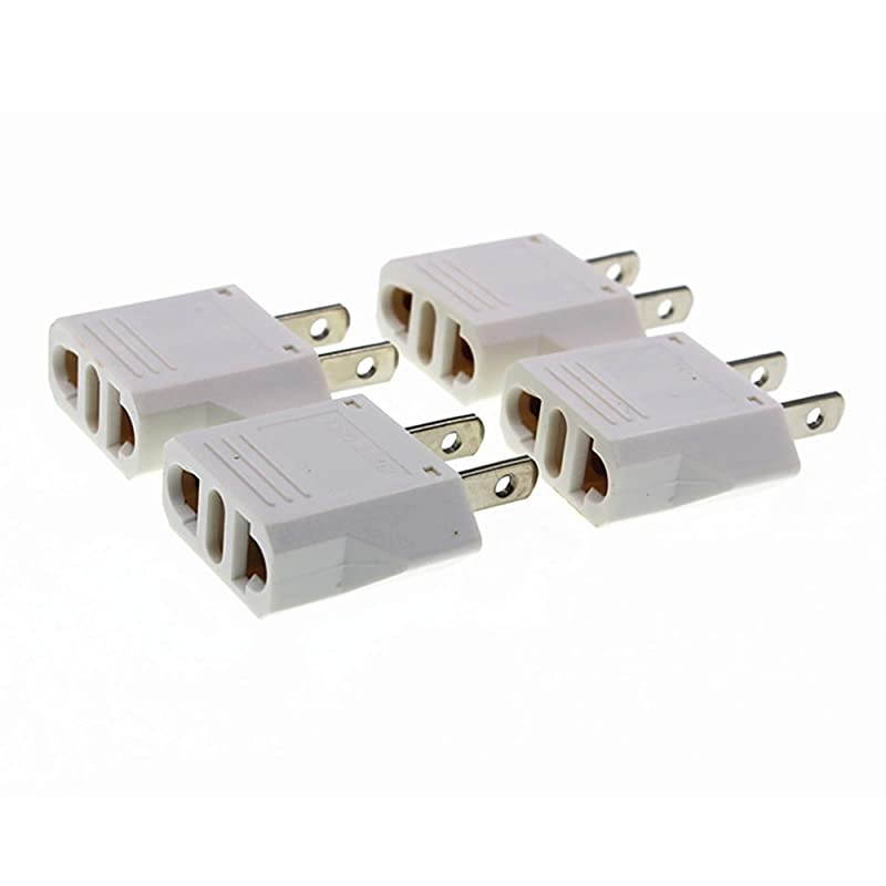 US USA Plug Adapter - EU European to America Japan Canada American Travel Plug Adapter, Europe to USA Power Outlet Adapters Wall Plugs (4-Pack)