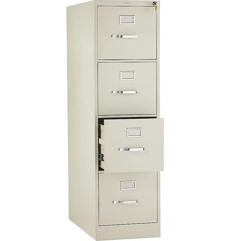 HON 310 Series Four-Drawer Full-Suspension File Letter 26-1/2d Putty 314PL
