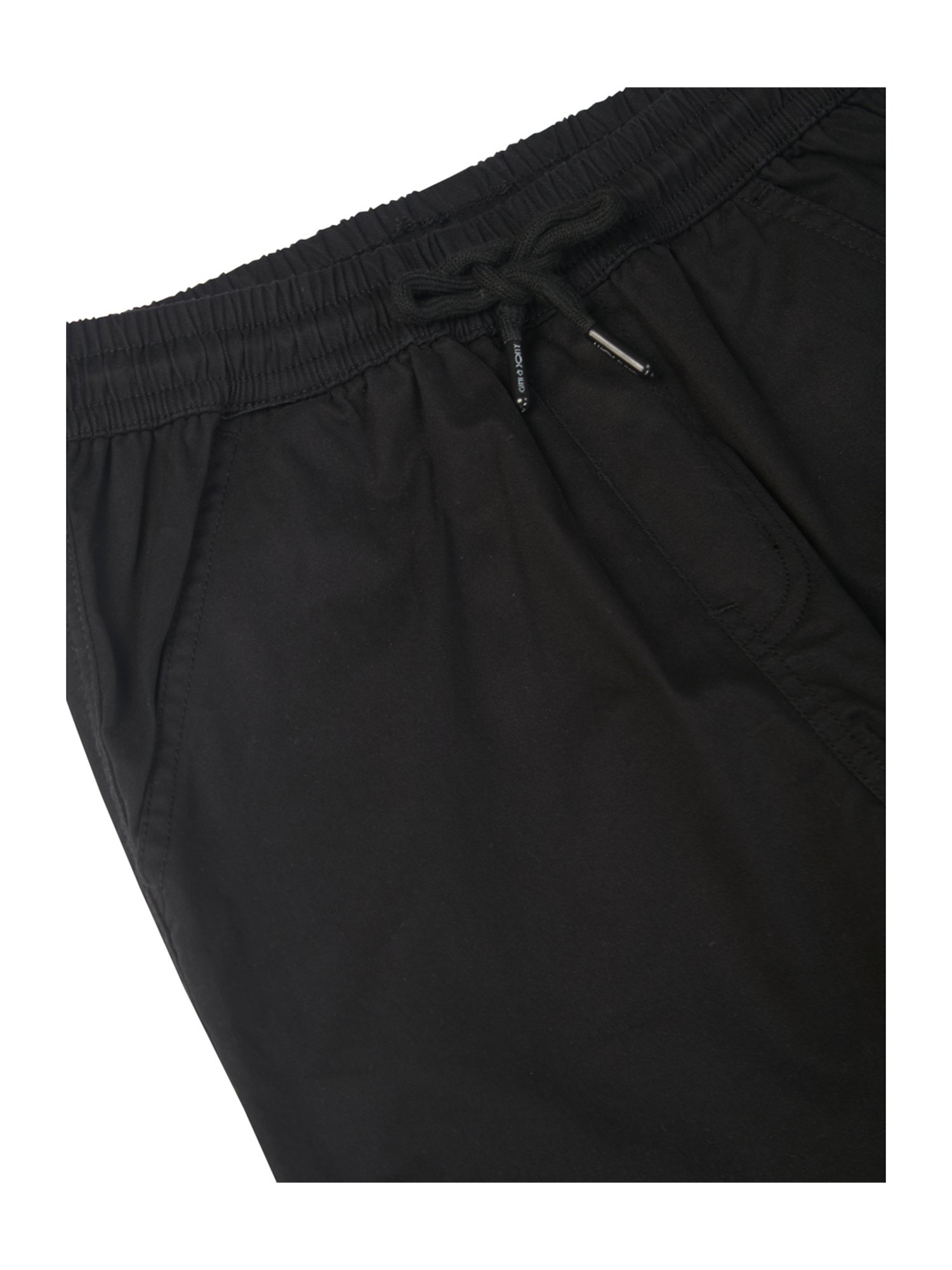 Gini & Jony Boys Black Solid Joggers