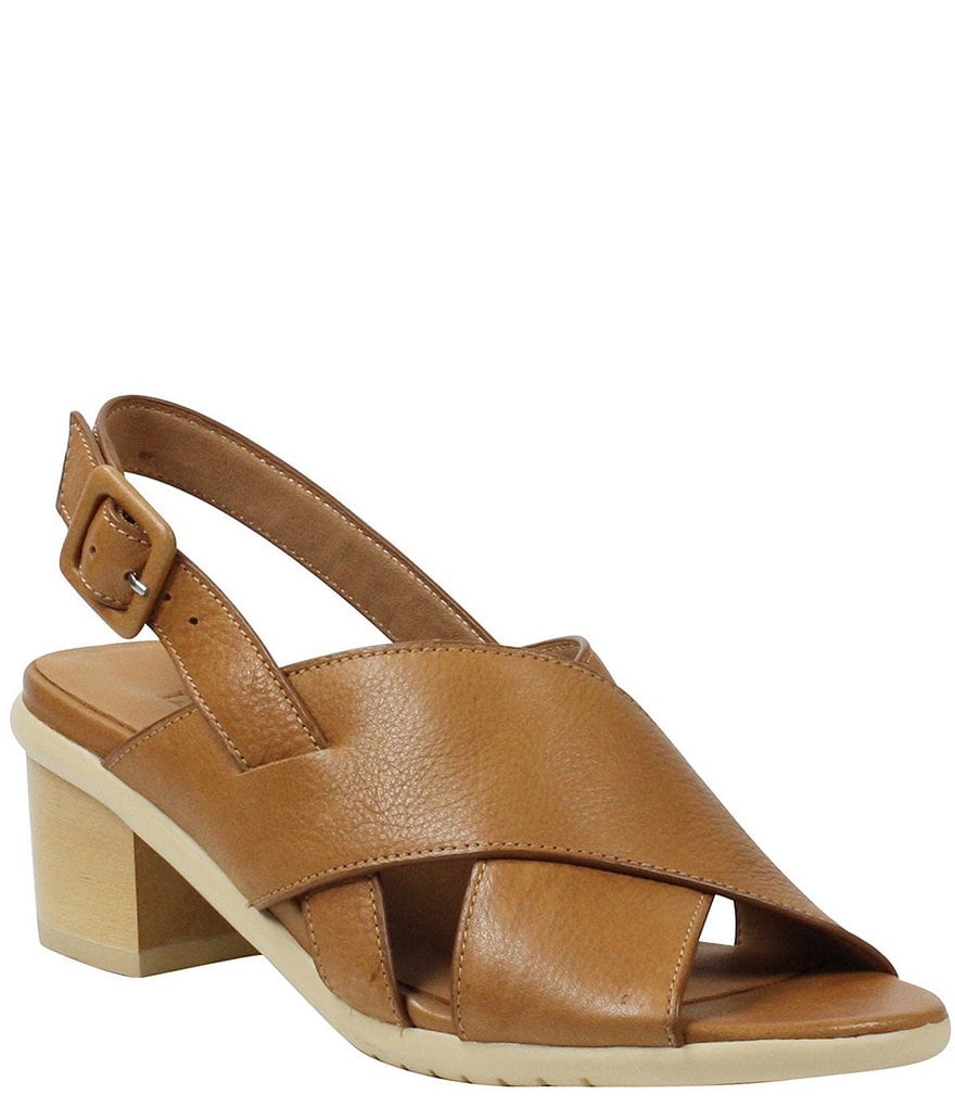 L'Amour Des Pieds Wangala Leather Block Heel Sandals