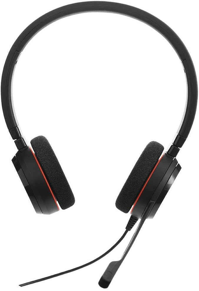 Jabra Evolve 20 UC Wired Headset Stereo Professional Telephone Headphones for Greater Productivity Superior Sound for Calls and Music USB Connection All Day Comfort Design