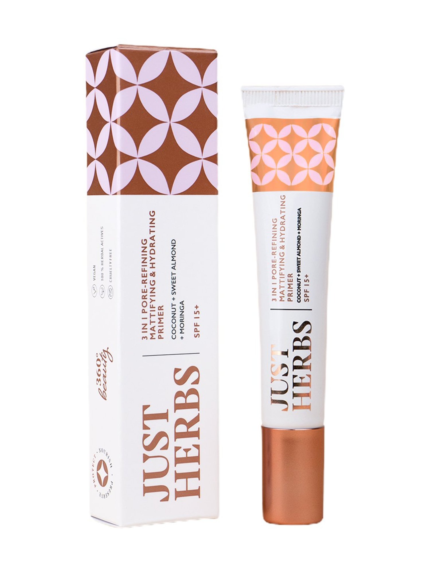 JUST HERBS 3 In 1 Pore Refining Mattifying & Hydrating Primer - 20 gm