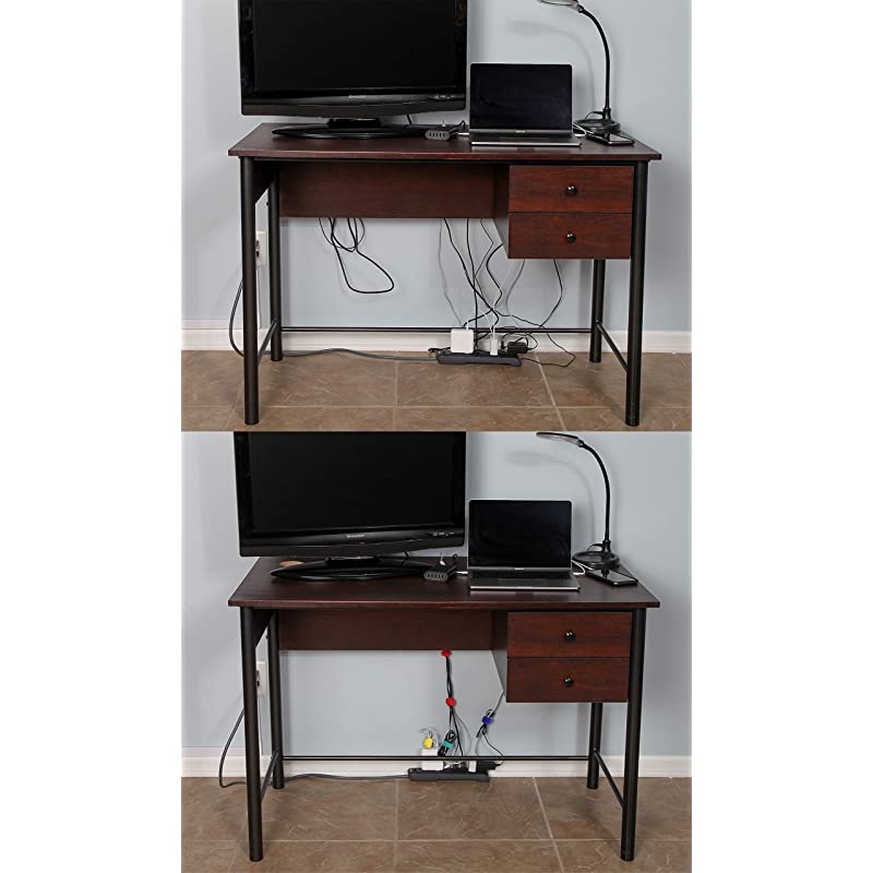 Cord Cable Management Ties - (30) 8" Reusable Self-Gripping Cord Straps - Organize Cables, Cords, and Wires - Cord Organizer for Desks and Offices (Multi-Color)