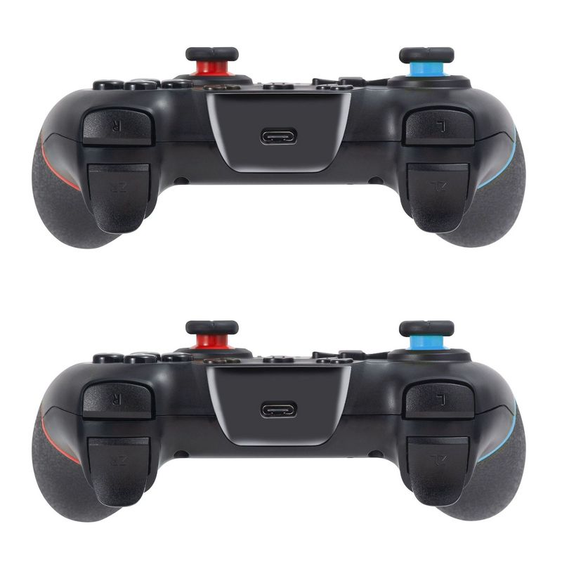 2-Pack Wireless Pro Controller For Nintendo Switch / Switch Lite Console, Supports Gyro Axis, Turbo and Dual Vibration, Black by Insten