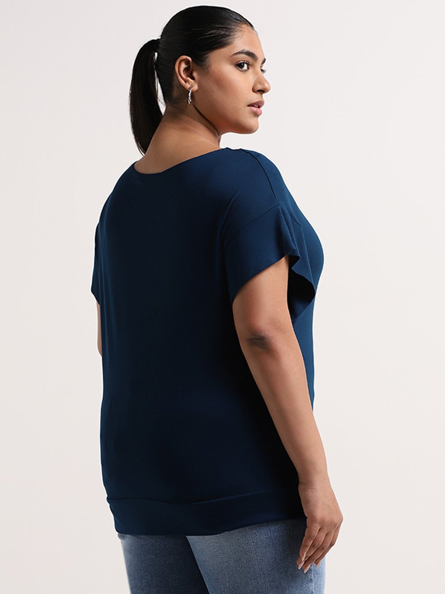 Gia by Westside Teal Solid Top