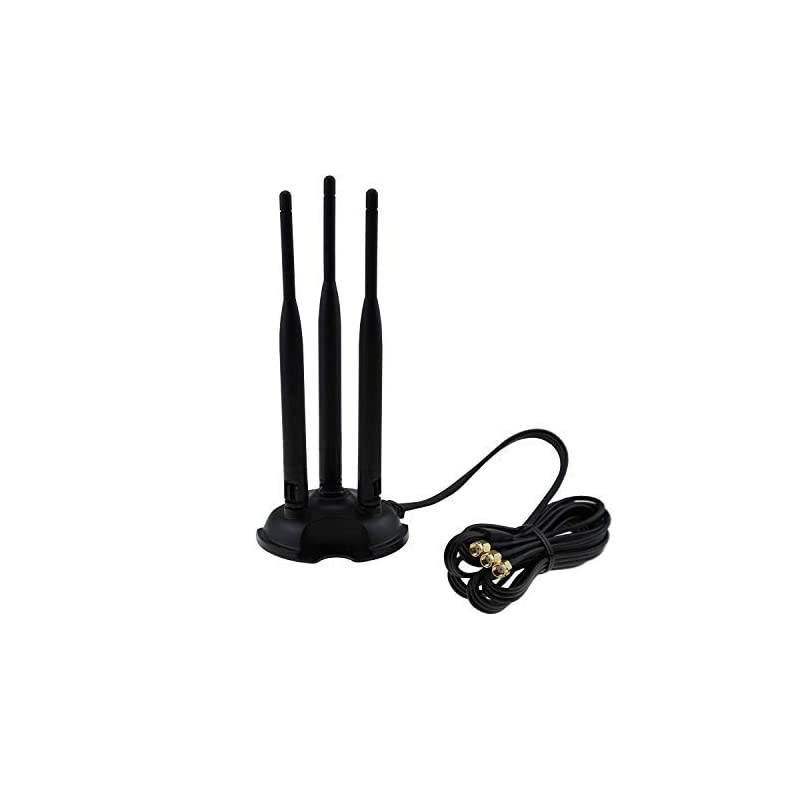 WiFi Antenna Dual Band 2.4GHz - 5.8GHz with RP-SMA Connector Treble Antenna Magnetic Base for Wireless Network Router - USB Adapter - PCI PCIe Cards - Signal Booster - Wireless Range Extender
