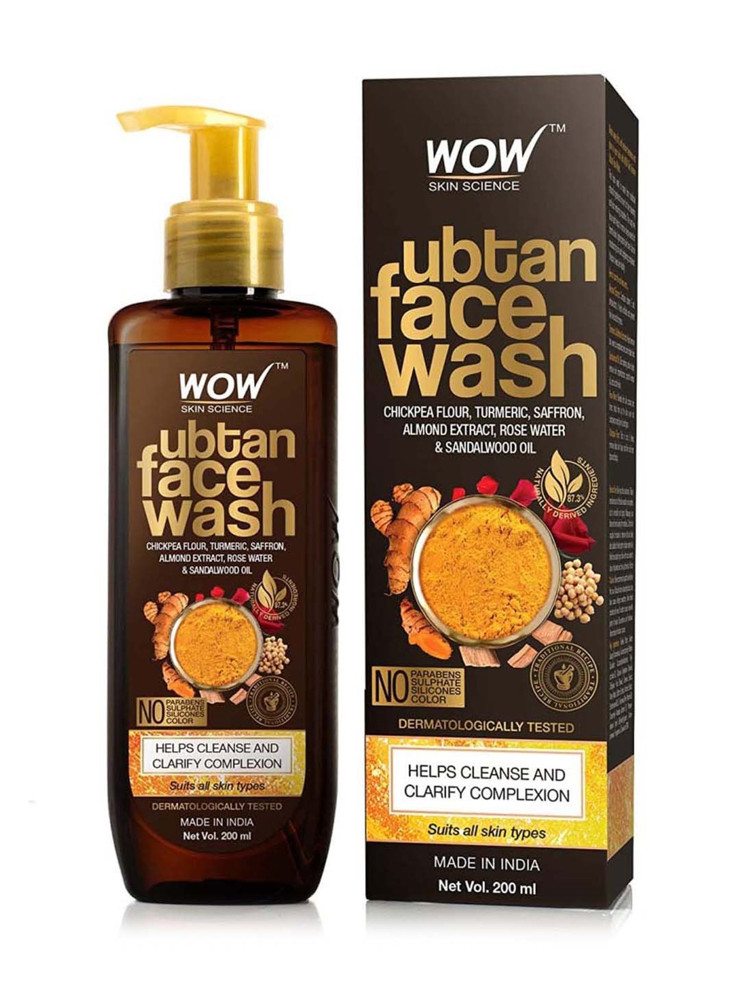 WOW Skin Science Ubtan Face Wash - 200 ml