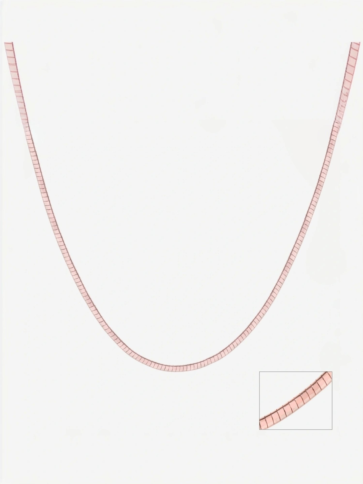 Touch925 Sterling Silver Elegant Rose Gold Chain for Women & Girls