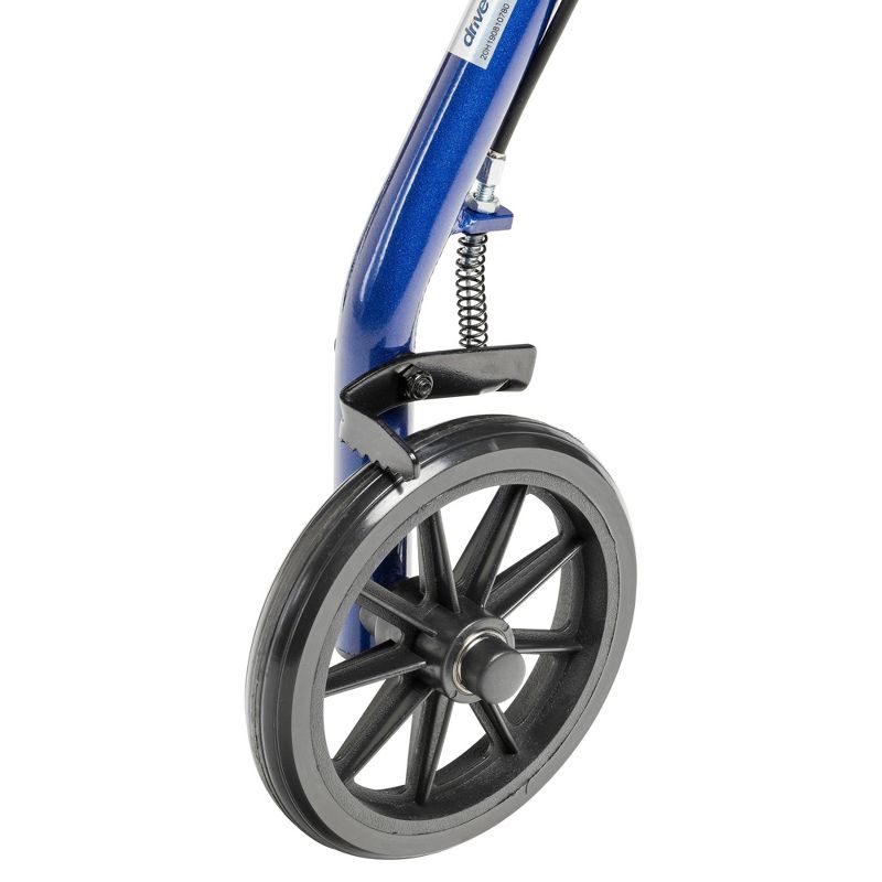 Drive Medical Walker Rollator with 6" Wheels, Fold Up Removable Back Support and Padded Seat, Blue