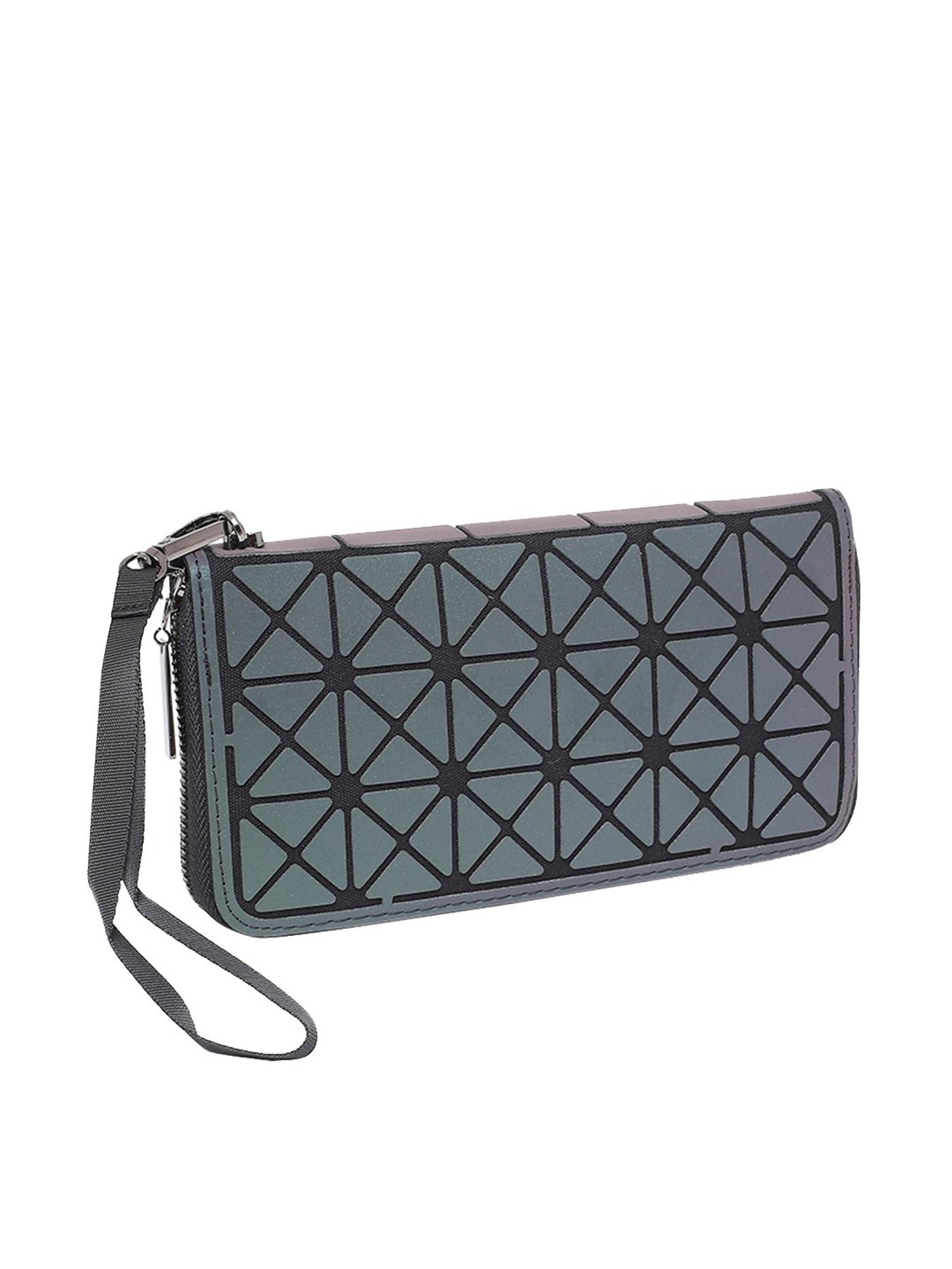 Baomi Purple Textured Zip Around Wallet