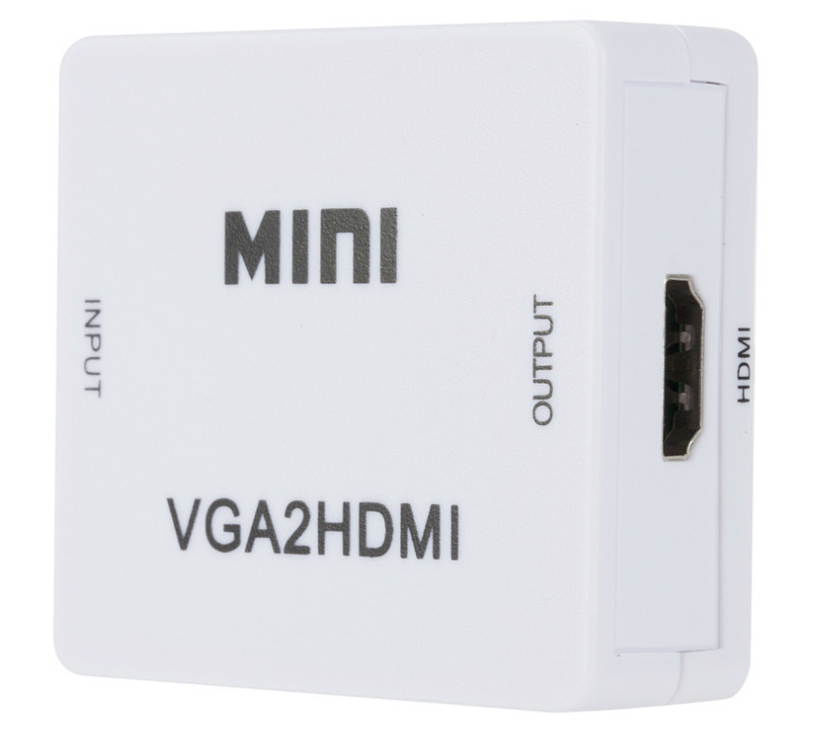Mini 1080P VGA to HDMI adapter Converter VGA2HDMI Converter with Audio-White