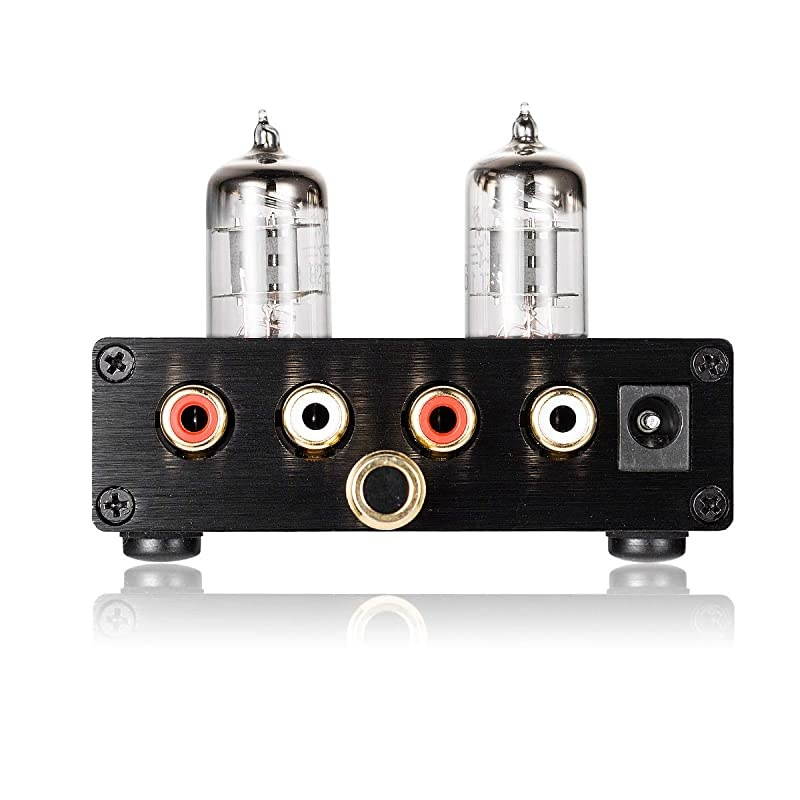 T7 Vacumn Tube Mini Phono Stage RIAA MM Turntable Preamp amp HiFi Tube PreAmplifier Black