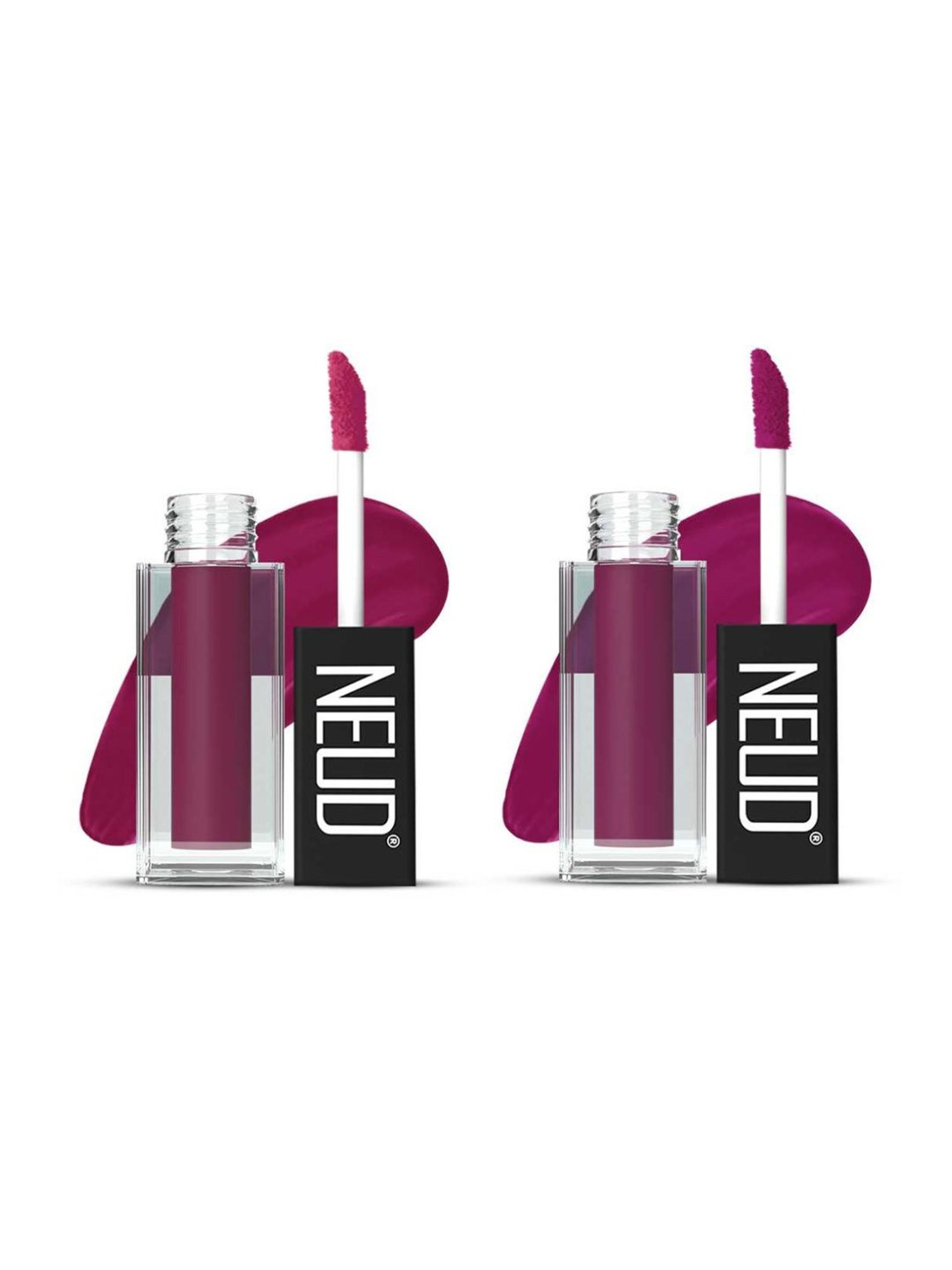 Neud Matte Liquid Lipstick Combo Mauve-a-Licious & Boss Lady with Two Lip Gloss Free