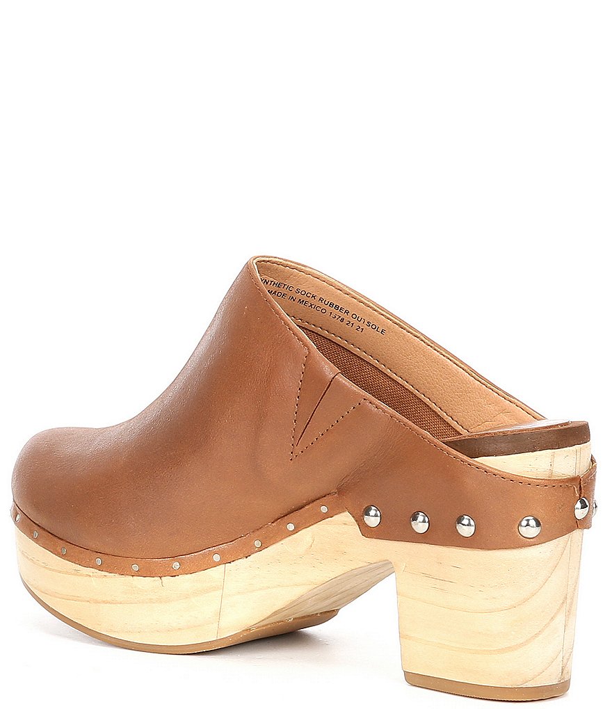 Chelsea & Violet Jana Studded Leather Clogs