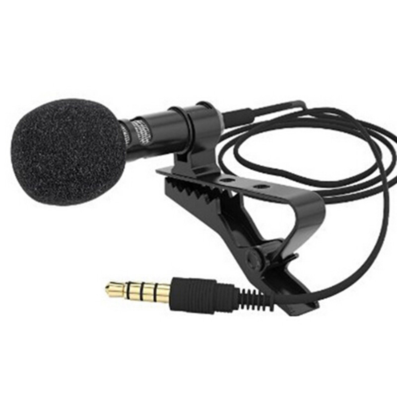 Lavalier Mic Microphone Case For IPhone Smart Phone Recording PC Clip-on Lapel