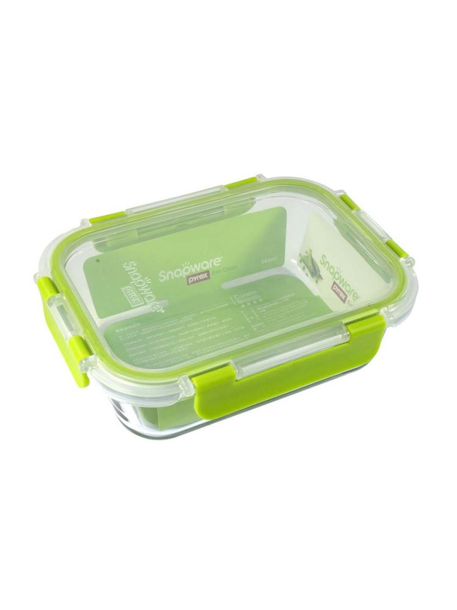 Corelle Pyrex Eco Clean Green Glass Snap Container (0.66 L)